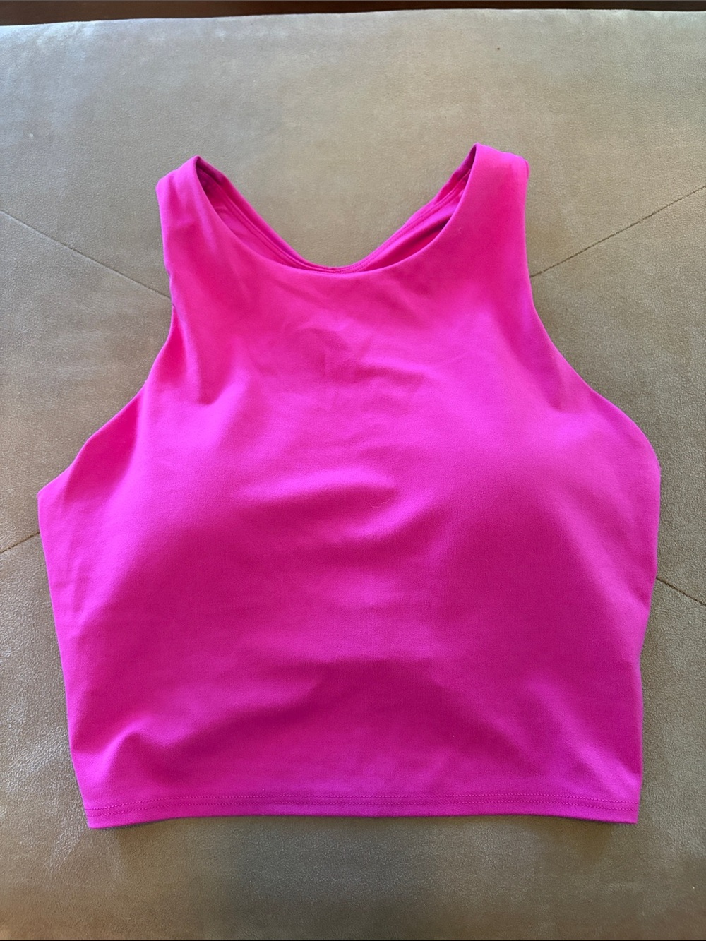Athleta Hot Pink High-Neck Sports Bra Crop